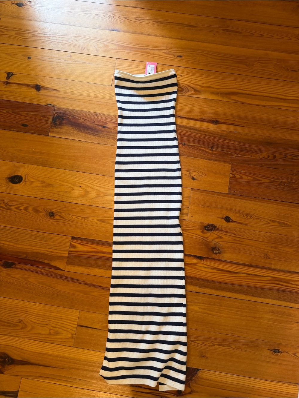 Edikted Black and White Striped Tube Dress